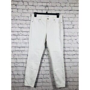 LOFT Women's Modern Skinny Jeans Mid Rise Stretch White Size 31/12
